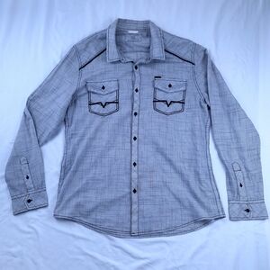 Guess Gray Casual Button Down Shirt